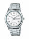 Casio Ανδρικό Ρολόι 42mm Μπαταρίας με Ασημί Ατσάλινο Μπρασελέ