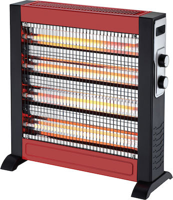 LX-1602 Quartz Heater with Thermostat 2400W Red