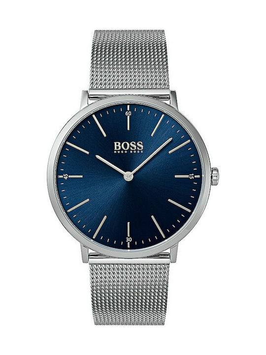 Hugo Boss Horizon Uhr Batterie mit Silber Metallarmband