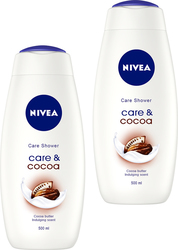 Nivea Care & Cocοa Shower Gel 2x500ml