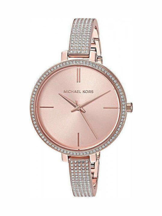 Michael Kors Jaryn Γυναικείο Ρολόι 36mm Μπαταρίας με Ροζ Χρυσό Μεταλλικό Μπρασελέ