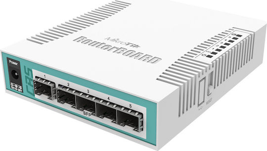 MikroTik CRS106-1C-5S Unmanaged L2 PoE+ Switch with 1 Gigabit (1Gbps) Ethernet Port and 5 SFP Ports