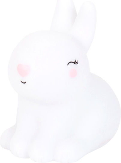 A Little Lovely Company Led Kids Decorative Lamp Bunny with Color Changes White