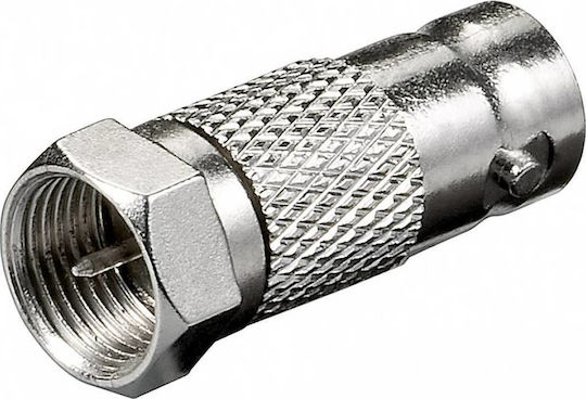 Goobay Convertor Conector F Masculin în BNC Feminin Argintiu 1 Bucată 11846