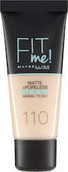 Maybelline Fit Me Matte + Poreless Liquid Make Up 110 Porcelain 30ml