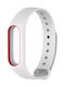 Curea Silicon cu Pin White/Red (Mi Band 2)