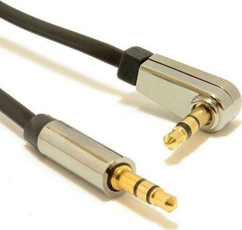 Cablexpert Καλώδιο Ήχου 3.5mm male - 3.5mm male Μαύρο 1m με Επίχρυσους Ακροδέκτες CCAP-444L-1M