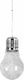 Fan Europe Lampadina Pendant Light Single-Light for Socket E14, E.14 Silver