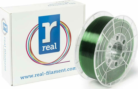Real Filament PETG 3D Printer Filament 1.75mm Translucent Green 0.5kg
