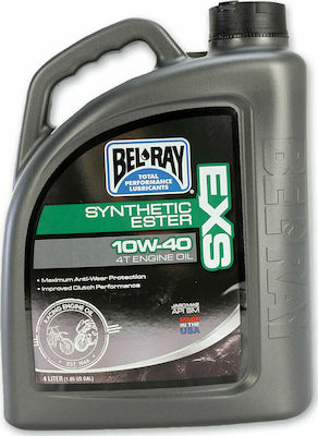 Bel-Ray EXS Synthetic Ester 4T Συνθετικό Λάδι Μοτοσυκλέτας για Τετράχρονους Κινητήρες 10W-40 4lt