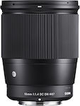 Sigma Crop Φωτογραφικός Φακός 16mm f/1.4 DC DN Wide Angle για Sony E Mount Black