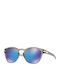 Oakley Latch Sonnenbrillen mit Gray Rahmen und Blau Polarisiert Spiegel Linse OO9265-32