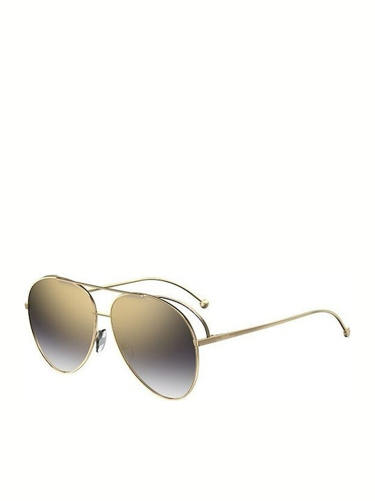 Fendi Run Away Ochelari De Soare Auriu Cu Ramă Mixtă Fendi Run Away Ochelari De Soare Auriu Cu Ramă Mixtă