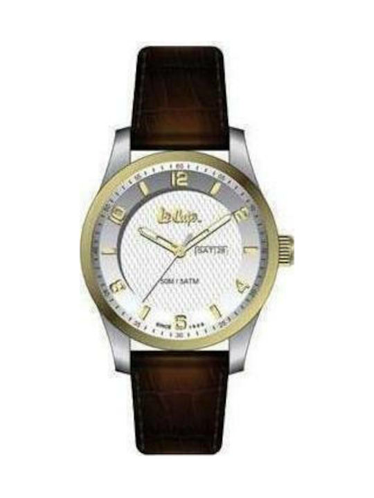 Lee Cooper Watch Battery with Brown Leather Strap LC-56G-D