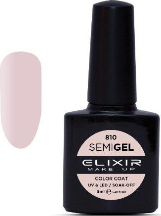 Elixir Semi Gel Semi-Permanent Nail Polish 810 Pink Pearle 8ml 842-810