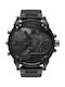 Diesel Mr Daddy 2.0 Ανδρικό Ρολόι 57mm Χρονογράφος Μπαταρίας με Μαύρο Καουτσούκ Λουράκι