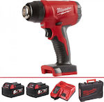 Milwaukee M18 BHG-502C Heat Gun 18V 2x5Ah with Maximum Temperature 470°C 4933459772 4933459773