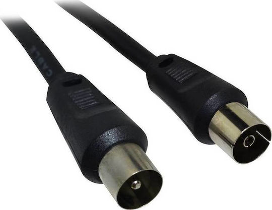 Cablu De Antenă 3c2v 1,5m Coaxial De Sex Masculin-Coaxial De Sex Feminin Negru Oem