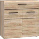 Sideboard Solo Wooden with Drawers Sonoma 80x34x82cm