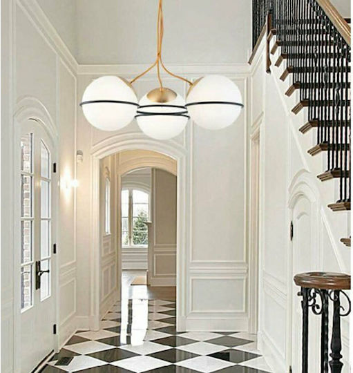 Viokef Ferero Pendant Light White with Socket E27 60x600cm