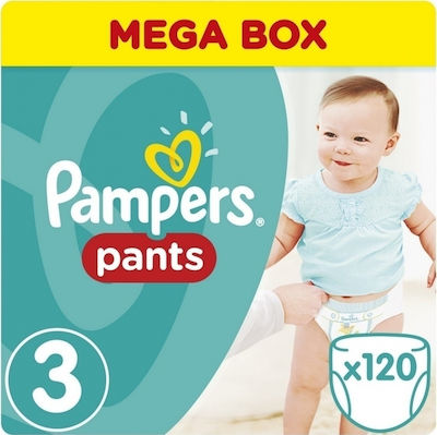 Pampers Pants Πάνες Βρακάκι No. 3 για 6-11kg 120τμχ