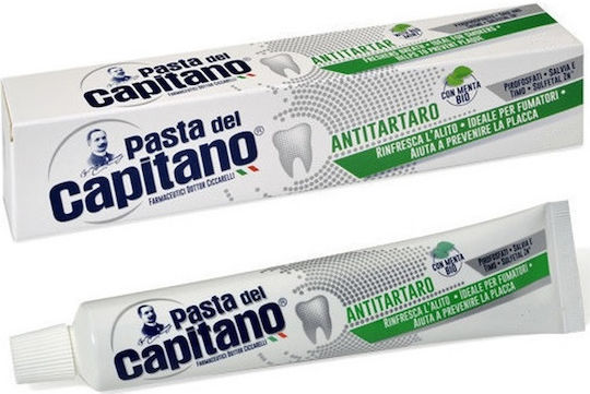Pasta del Capitano Antitartaro κατά της Πέτρας & Τερηδόνας Οδοντόκρεμα κατά της Τερηδόνας 75ml
