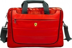 Ferrari Breafcase MacBook Τσάντα Ώμου / Χειρός για Laptop 15.4" σε Κόκκινο χρώμα