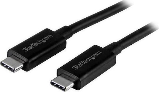 StarTech USB 2.0 Cable USB-C male - USB-C 60W Μαύρο 1m USB31CC1M