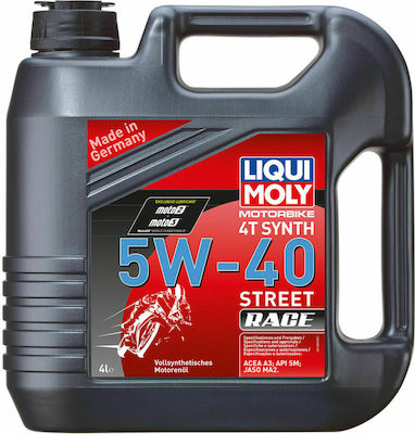 Liqui Moly Motorbike 4T Synth Synthetic Motorcycle Oil for Four-Stroke Engines 5W-40 4lt