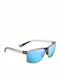 Maui Jim Men's Sunglasses with Gray Plastic Frame and Light Blue Polarized Mirror Lens B439-11M