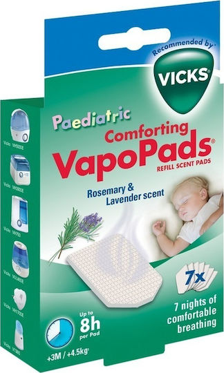 Vicks Paediatric Comforting Vapopads Ανταλλακτικές Ταμπλέτες με Αρωμα Λεβάντας 7τμχ