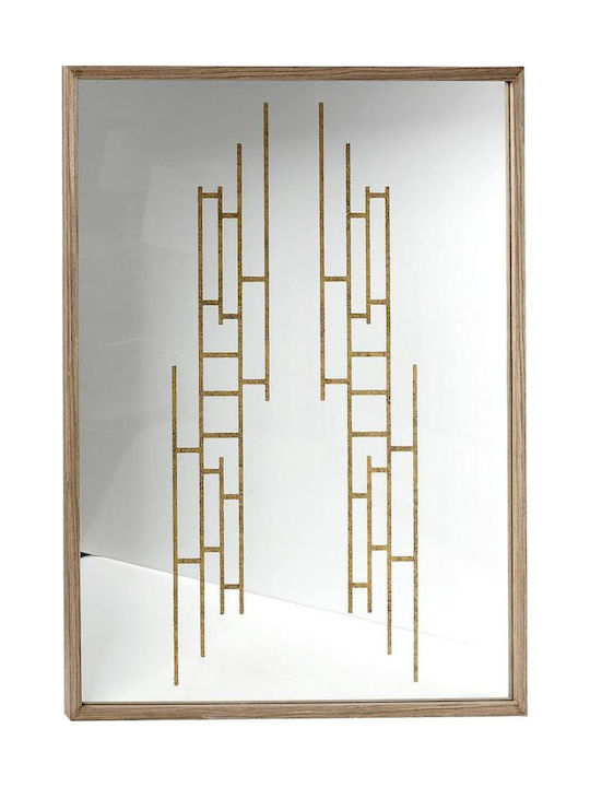 Espiel Καθρέπτης Τοίχου με Χρυσό Πλαστικό Πλαίσιο 70x60cm