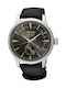 Seiko 5 Automatic Ανδρικό Ρολόι 40mm Αυτόματο με Μαύρο Δερμάτινο Λουράκι