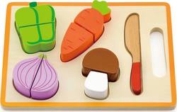 Viga Toys Fruits & Vegetables Toy Ξύλινα Τρόφιμα - Λαχανικά Διαίρεσης made of Wood 9pcs 50979