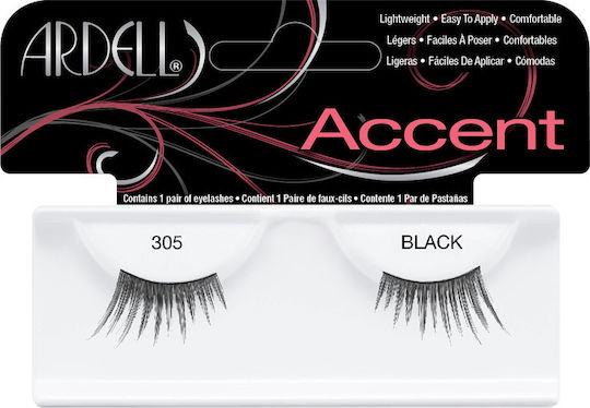 Ardell Accent Falsche Wimpern in Schwarz Farbe 305