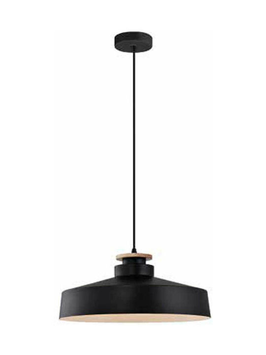 Sollo Apollo Black Μοντέρνο Κρεμαστό Φωτιστικό Μονόφωτο με Ντουί E27 σε Μαύρο Χρώμα