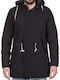 Funky Buddha Men's Winter Parka Jacket Black