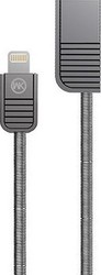 WK Lion WDC-026 Spirale USB-A zu Lightning Kabel Gray 1m