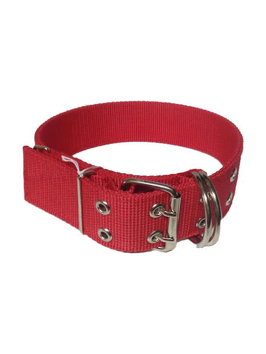 Dog Collar Triple Strap 4X81cm Red