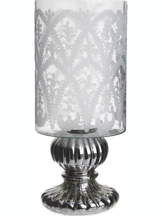 Inart Candle Holder in Silver Color 20x20x45.5cm