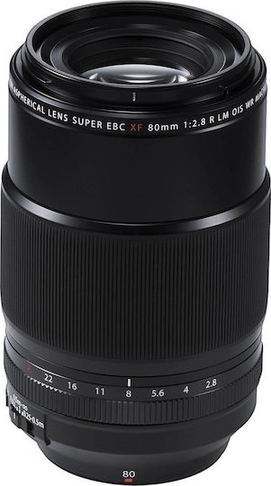 Crop Camera Lens XF 80mm f/2.8 R LM OIS WR Telephoto / Macro for  X Mount Black