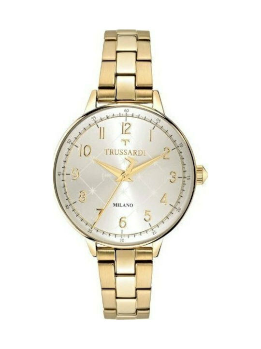 Trussardi Watch with Gold Metal Bracelet