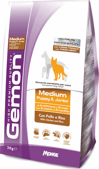 Monge Gemon Medium Puppy & Junior 15kg Trockenfutter fr Welpen mittlerer  Rassen mit Reis und Huhn | Skroutz Germany