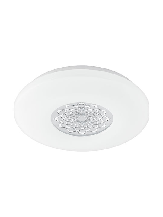 Eglo Capasso-c Μοντέρνα Μεταλλική Πλαφονιέρα Οροφής με Ενσωματωμένο LED σε Λευκό χρώμα 34cm