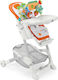 Cam Cam Istante Foldable Baby Highchair 2 in 1 with Adjustable Height Orange
