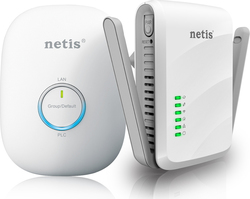 Netis PL7622 Kit Powerline Διπλού Kit για Ασύρματη Σύνδεση Wi‑Fi 4 και 2 Θύρες Ethernet