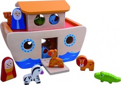 Tooky Toys Arche Κιβωτός του Νώε aus Holz für 24++ Monate (Verschiedene Designs/Sortimente von Designs) 1 Stk