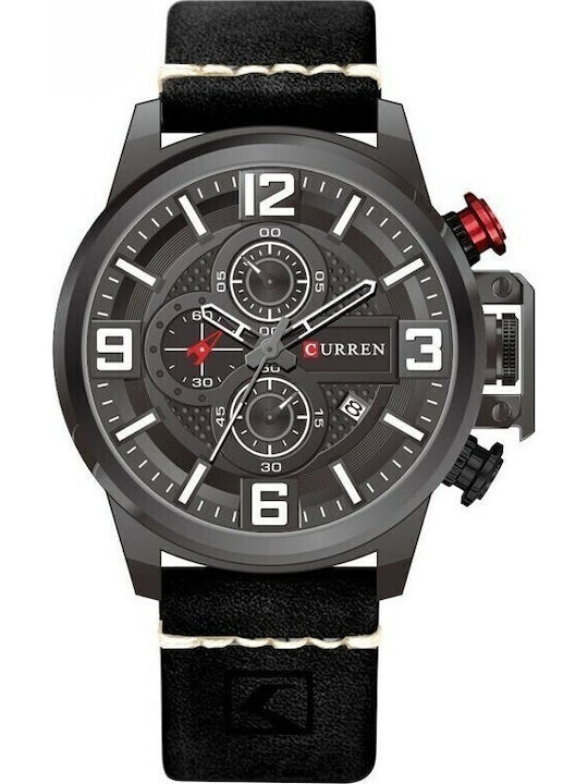 Curren Black / Black Ανδρικό Ρολόι 48mm Χρονογρ...