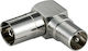Anga Μετατροπέας Coaxial male σε Coaxial female Ασημί 1τμχ 271-267