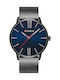 Curren Watch Battery with Metal Bracelet Blue